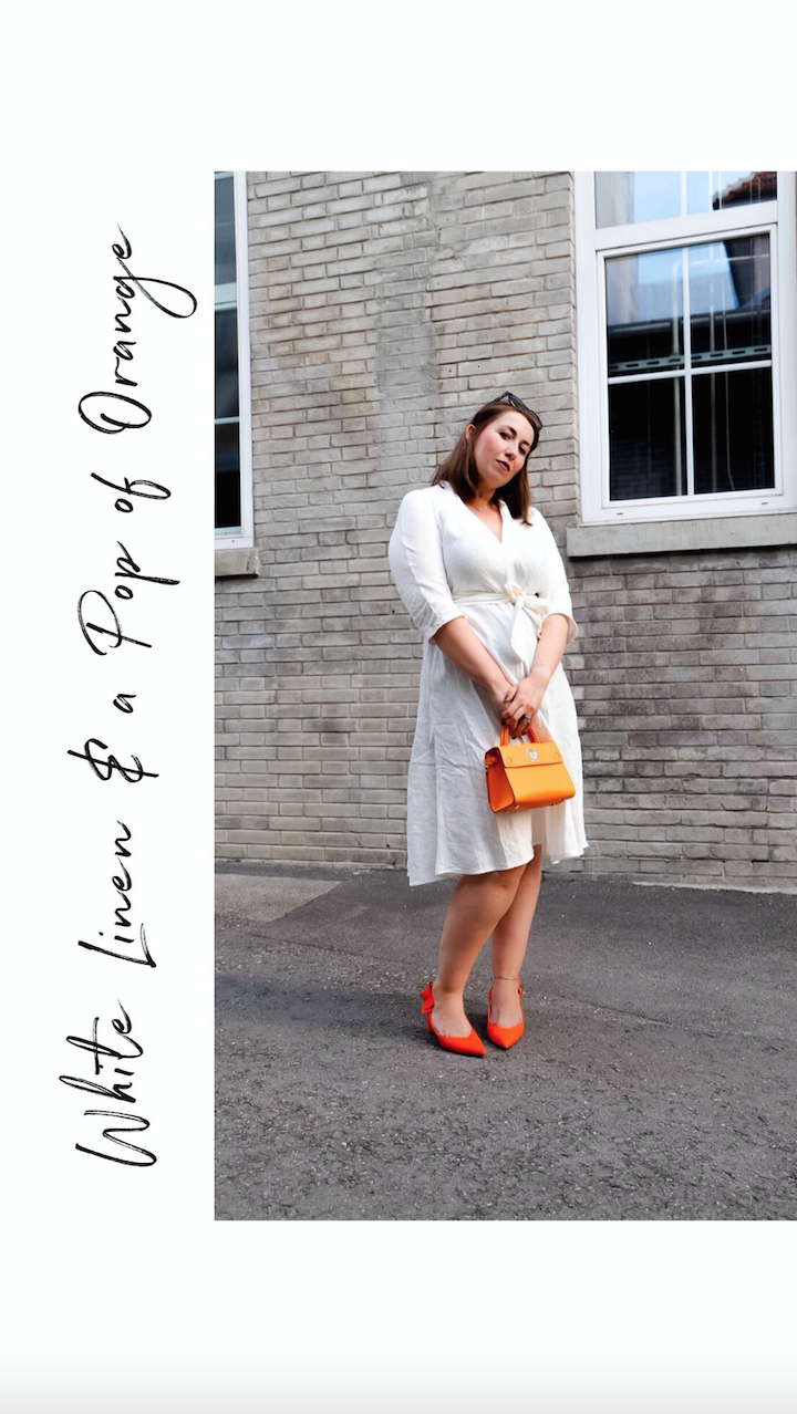 Weißes-Leinenkleid-Leinen-kombinieren-Dior-Ever-Diorever-Orange-Susanne-Heidebach-Miss-Suzie-Loves-Curvyblogger