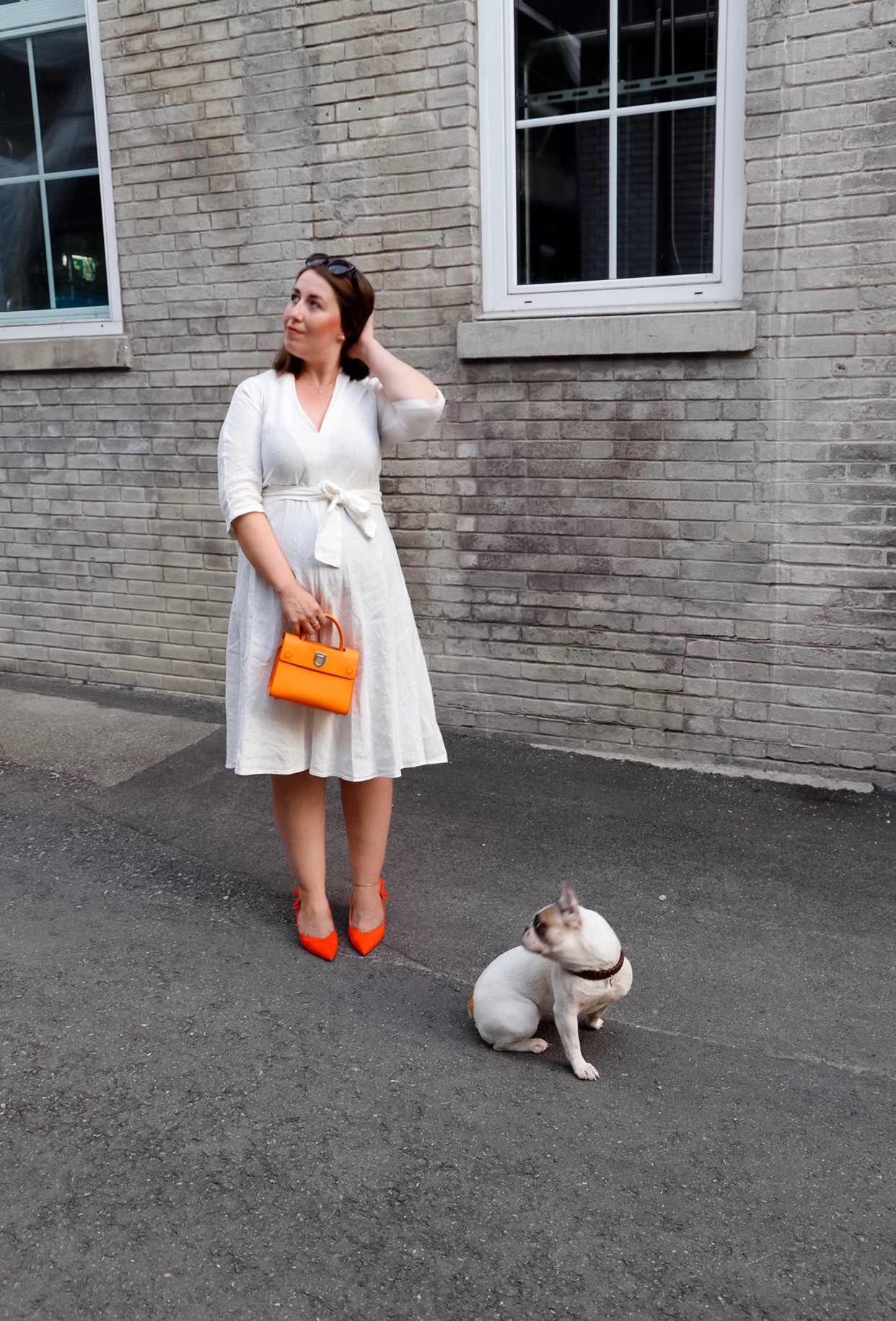 Weißes-Leinenkleid-Leinen-kombinieren-Dior-Ever-Diorever-Orange-Susanne-Heidebach-Miss-Suzie-Loves-Curvyblogger