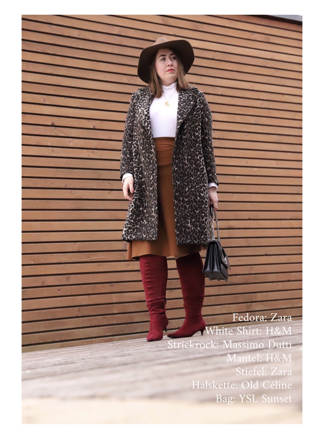 Outfit-Leomantel-Animalprint-Strickrock-YSL-Sunset-Fedora-Hut-Miss-Suzie-Loves-Susanne-Heidebach